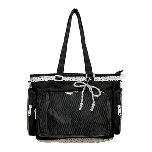 StaZamor Sac Ita Japonais léger avec détails en Dentelle, Sac Messager à Affichage d'épingles pour épingles d'anime, Objets de Collection, bandoulière