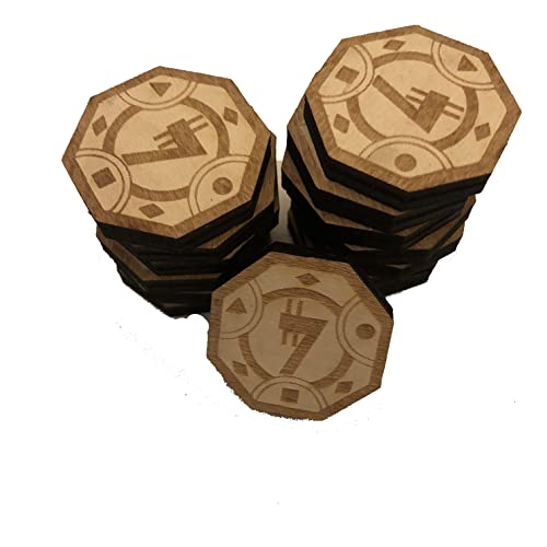 Sabacc Wood Credit Chips x25 Lasercut
