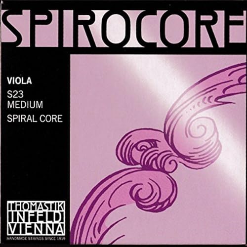 Thomastik 637128 Saiten für Viola Spirocore Spiralkern, Satz 4/4 mittel Chromstahl
