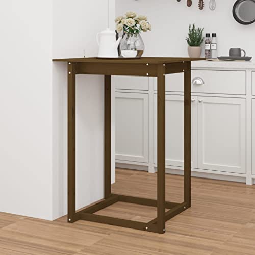 Mesa de madera maciza de pino con acabado rústico premium para cocina 3