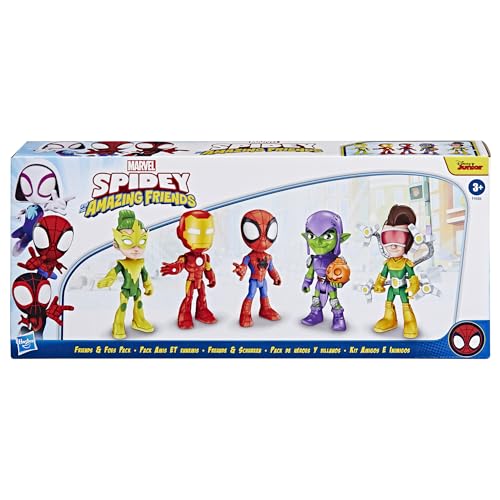 Spidey and his Amazing Friends Hasbro Marvel, Friends & Foes Pack, 5 Action Figures, 4-Inch, Preschool Super Hero Toys for Kids Ages 3 and Up (Amazon Exclusive) by Hasbro - Image 2