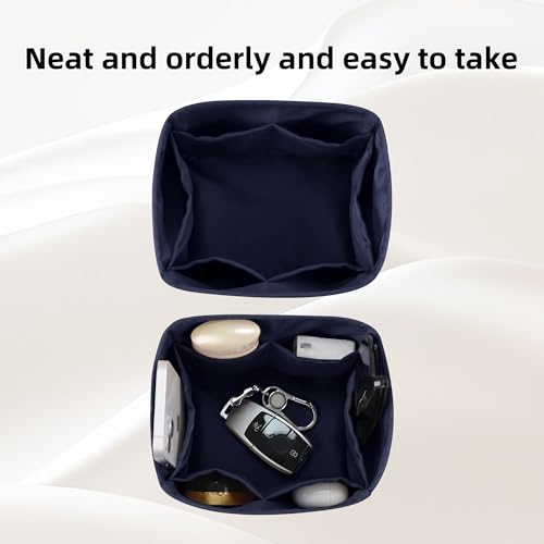 DGAZ Purse Organizer Silky Smooth Fits picotin 18/22 Bags,Silk,Luxury Handbag Tote in Bag Shapers (Blue Nuit, PC22) by DGAZ - Image 5