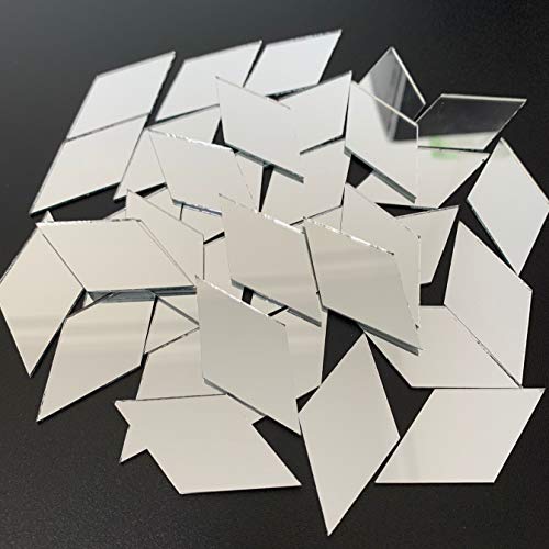 Nuo Rui 60 Pcs 2" Diamond Shape Mirror Mosaic Tile For Craft Art Projects #TOP1