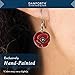 Danforth Remembrance Poppy Wire Earrings (Red) – Handcrafted Pewter Military Veterans Wire Earrings For Women – 7/8”, Made In USA
