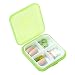 Produktbild SINOTECHQIN Pille Fällen für Travel 4 Slot Medizin Organizer Box leer Medizin Storage Kapsel Drogen Sortiermaschine Container, plastik, grün, 6*6*2cm