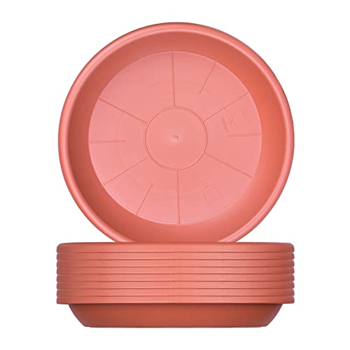 BigDean 9x Blumentopf Untersetzer Ø 24 cm Farbe Terrakotta Kunststoff...