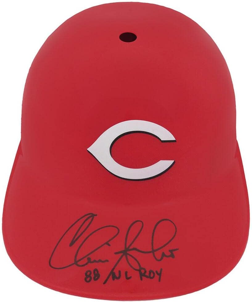 Chris Sabo Signed Cincinnati s Souvenir Replica Baseball Batting Helmet w/88 NL ROY - Autographed MLB Helmets