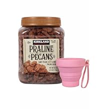 Kirkland Signature Praline Pecans, 2.5 lbs Bundle with HealthEmpire Silicone Collapsible Cup 200ml - 2 Items.