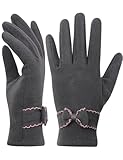 MELLIEX Guantes Cálidos de Invierno para Mujer, Elegante Guantes Pantalla Táctil con Gruesos Forrados Guantes Térmicos para Moda al Aire Libre