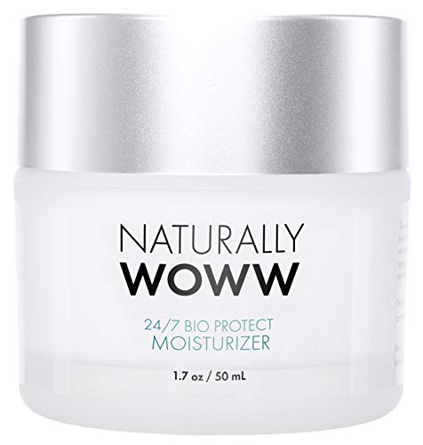 24/7 Bio Protect Face Moisturizer By Naturally Woww - Neck And Facial Cream With Hyaluronic Acid For Women - Anti Wrinkle Solution - Cruelty-Free - Vegan - Made In U.S.A.