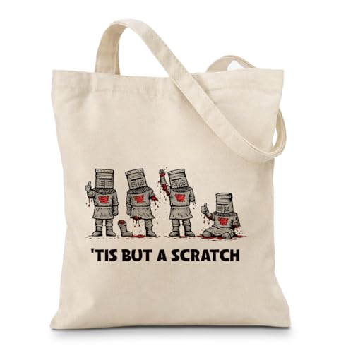 Geondos Funny Knight Tote Bag, Humor Meme Graphic Canvas