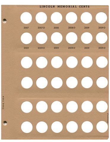 Dansco Page 8 for US Lincoln Cents Album 7100 2007 - 2009 #7100-8