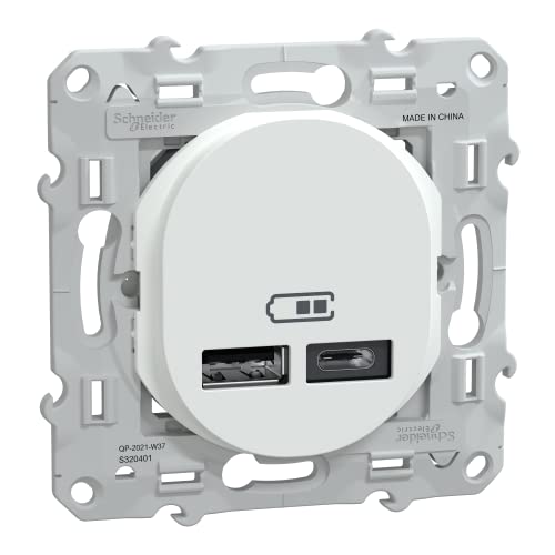 Schneider Electric - Ovalis C Series - doube USB charger 2,4 A - white - S320401