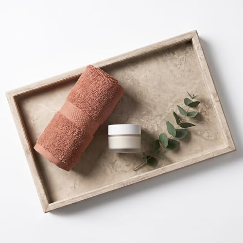 CHANGWAYNE Marble tray-12 x 8" x 1.2"，Can be Used as a Jewelry Tray, Perfume Tray, Cosmetics Tray, Small Accessory Tray, Key Tray, Tray for Bathroom Counter. (Floral Wood Grain)