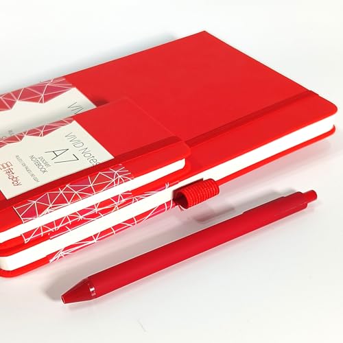 Image of Kitabby VIVID Notes Combo A5 & A7 Notebook - Red