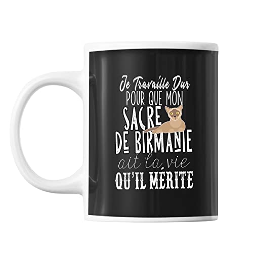 Planetee Mug Sacré de Birmanie Je travaille dur