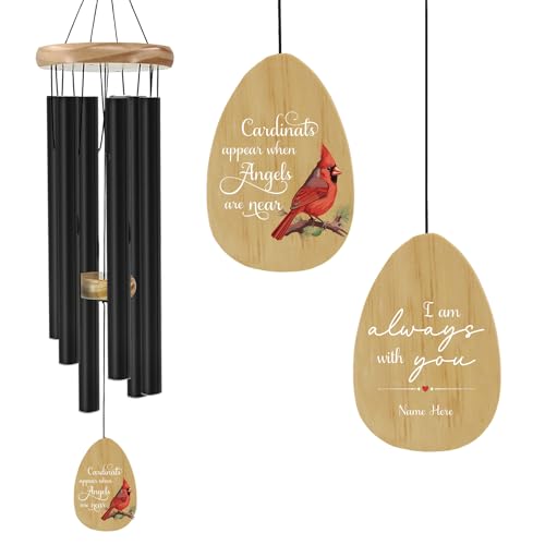 Image of ASTARIN Personalized Wind Chimes Memorial,30 Inch Wind Chimes for Outside Deep Tone, Custom Unique Wind Chimes for Loved One, Wind Chimes for Home Garden Patio Balcony Decor