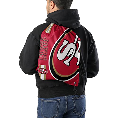 FOCO San Francisco 49ers NFL Big Logo Drawstring Backpack - Image 3