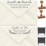 Custom Address Stamp Personalized - Wedding Invites Favor Thank You Stamper 10 Designs to Choose!! C