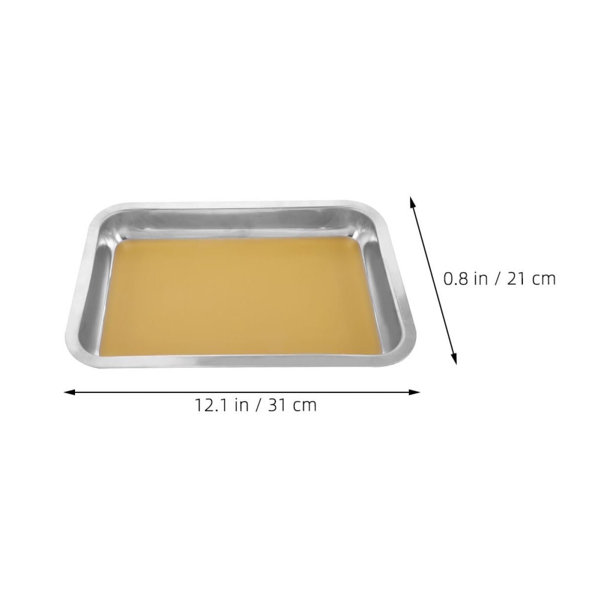 Vassoio da Dissezione A4 in Acciaio Inox Giallo, 2 Pezzi | Diagramma Anatomico Chiaro, Bordi Lisci, Pulizia Semplice, Uso Didattico per Biologia e Studio