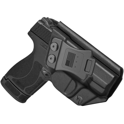 Vyperock IWB KYDEX Holster for Smith & Wesson M&P Shield Plus / M2.0 / M1.0-9mm/.40 S&W - 3.1" Barrel Pistol - 100% US Made (Black, Right Hand Draw (IWB))