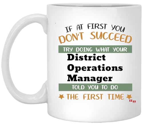 Ceramic Coffee Mug 11 oz White District Ops Manager Quote