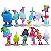 Trolls Set of 6, 3-Inch-Tall Movie Trolls Action Figures - Trolls Poppy, Branch, Biggie, Cooper, DJ Suki, Guy Dimond,Trolls Cake Toppers