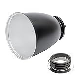 Pixapro 45° Long Focus Tele-Zoom Reflector with Grid 45 Degree Studio Photo Reflector Lighting Spillkill Light Control Modifier Deep Focus Metal Dish Photography (Compatible with Profoto)