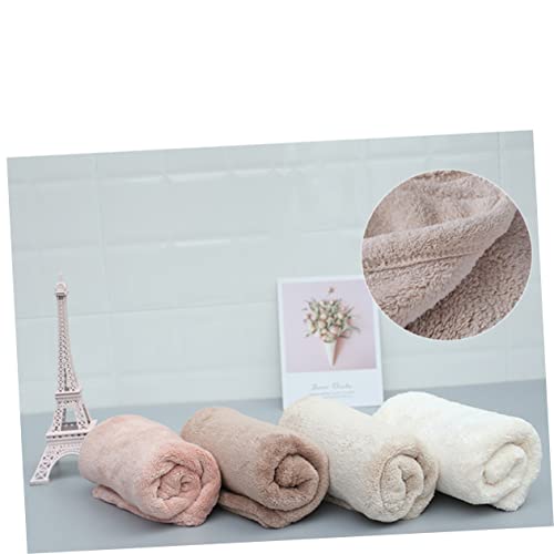 Balacoo 1 Peça Toalha De Microfibra Toalha De Cabelo De Lã Coral Toalha Rosa Toalha De Banho De Seca