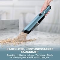 Shark WandVac Akku Handstaubsauger mit Ladestation, Tierhaar-Aufsatz, Staub-Fugendüse, Blau WV201EUBL – Ansicht 3