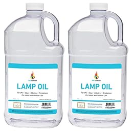 The Dreidel Company Liquid Paraffin Lamp Oil - 1 Gallon - Smokeless, Odorless, Ultra Clean Burning Fuel for Indoor and Outdoor Use (2 Pack)
