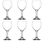 LAV Wine Glasses Set/Pack of 6/210 cc/Clear Wine Drinking Glass