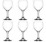 LAV Wine Glasses Set/Pack of 6/210 cc/Clear Wine Drinking Glass