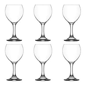 LAV Wine Glasses Set/Pack of 6/210 cc/Clear Wine Drinking Glass