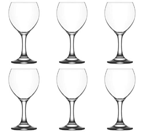 LAV Wine Glasses Set/Pack of 6/210 cc/Clear Wine Drinking Glass