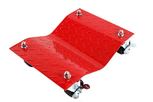 4 - Red 12 Inches Tire Premium Skates Wheel Car Dolly Ball Bearings Skate Makes Moving A Car Easy Furniture Movers #TOP3