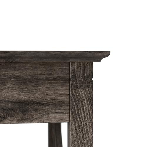 Bush Home Key West 60W Modern Farmhouse L Shaped Desk in Dark Gray Hickory, 60-Inch Corner Computer Table for Home Office Workspace