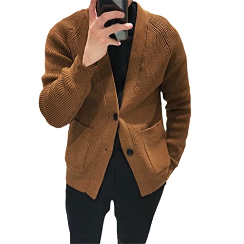 Cardigan d'hiver en tricot homme col V pour ne plus choisir entre style et chaleur