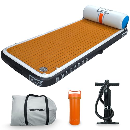 Driftsun Inflatable Floating Dock Platform - Mesa Dock Floats, Floating Docks for Lakes & Boats,...
