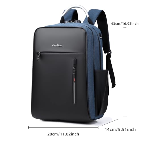 Male and female waterproof lightweight backpack, suitable for daily travel and leisure use, campus student backpack (Blue, Medium)2