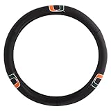 Pilot Alumni Group SWC-951 Leather Steering Wheel Cover (Collegiate Miami Hurricanes)