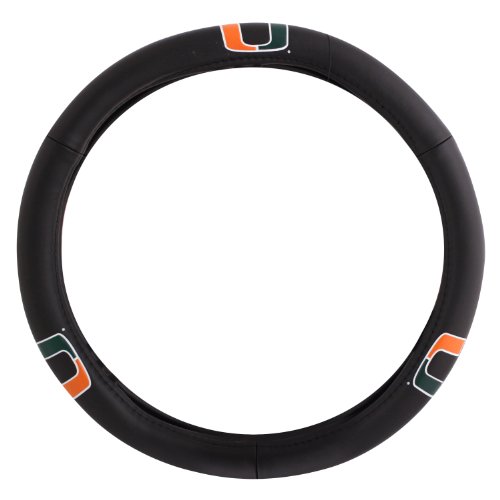 Pilot Alumni Group SWC-951 Leather Steering Wheel Cover (Collegiate Miami Hurricanes)