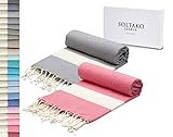 ❤【𝑶𝒑𝒕𝒂 𝒑𝒐𝒓 𝑭𝒊𝒃𝒓𝒂𝒔 𝑵𝒂𝒕𝒖𝒓𝒂𝒍𝒆𝒔】 : Fouta Soltako, reemplaza la toalla de baño de esponja sintética al ser más ecológico, absorbente y elegante: es una hoja de baño de moda, ideal para el spa, la playa, la sala de vapor, la sauna y la piscina.
