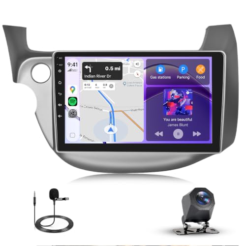 8 Core 4G+64G Car Radio for Honda Fit 2008-2013 Stereo with 10.1" 1280 * 720 IPS Touch Screen 5G WiFi DSP 36EQ Wireless CarPlay Android Auto BT 5.0 GPS FM/RDS MirrorLink Backup Camera