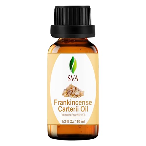 Image of SVA Frankincense Essential Oil - 1 /3 Fl Oz - for Diffuser, Skin & Hair Care - Ideal for Massage & DIY Blends - with Dropper