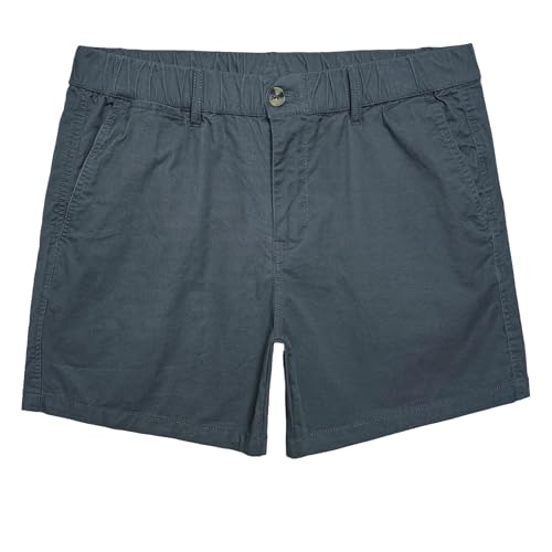 maamgic Men's Classic Fit 5" Cotton Casual Khaki Shorts with Multi-Pocket