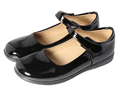Amtidy Girls School Uniform Shoes Mary Jane School Wedding Party Flat Shoes
