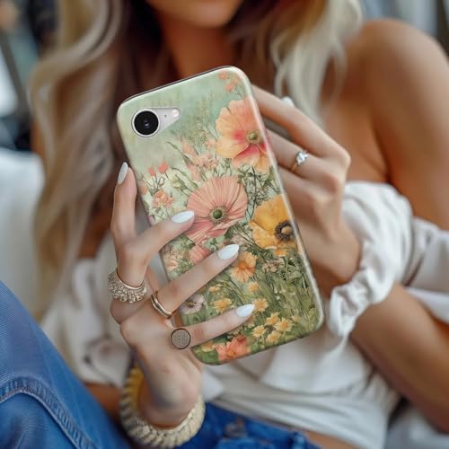Esdot Cute Case for iPhone 16e,Compatible with Magsafe,Trendy Floral - image 7