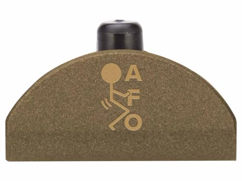 NDZ Performance Grip Plug for Glock Gen 4-5 – Heavyweight Brass – Fits G17 G19 G22 G23 G31 G34 G45 G47 – Cerakote Burnt Bronze Finish, FAFO Stickman – Made in USA
