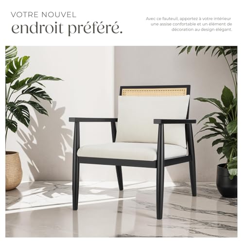 Fauteuil lounge avec rembourrage épais et coussin de dossier - vue 5